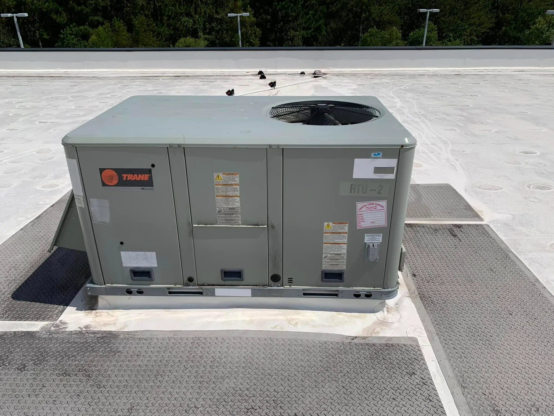 Trane commercial rooftop unit maintained by Great Lakes Comfort in Howell, MI