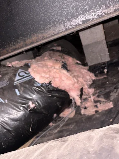 Heating services damaged insulation around ductwork - Howell, MI